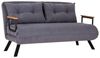Dmora Schlafsofa 2-Sitzer Merak 133x78 cm Grau mit Stauraum Bild 3