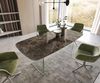 Esstisch Edge Boot 200x100 Keramik Emperador Extra Lucidato Dunkelbraun Gestell Glas Bild 2