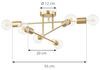Lindby Deckenleuchten Aloria, Metall, Gold / Messing IP20, 6 x 15 W LED Bild 4