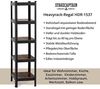 Stagecaptain Regal Heavyrack Design-Lagerregal Anthrazit, Spar-Set 2-tlg, Steckregal Bücherregal Küchenregal Hochregal Bild 4