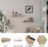 EUGAD Wandregal Wandboard 2er Set Hängeregal Holz Board Modern Eiche Gelb 60 x 22,9 x 3,8 cm 0116QJ-2 Bild 3