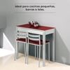 ASTIMESA 2 Küchenhocker mit niedriger Rückenlehne, horizontalen Streifen und gepolstertem Sitz, Aluminiumgestell, Sitzfläche aus Kunstleder, Bordeauxrot Bild 4