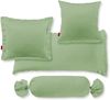 Fleuresse Mako-Satin Kissenbezüge 40x80 cm uni mit RV DP 1525 jadegrün Bild 3