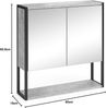 Badspiegelschrank Fyrk Beton 60 x 60.6 cm Vicco Bild 2