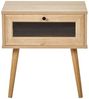 Nachttisch mit 1 Schublade ALBANY Hellbraun Bild 5