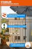 4smile Sonnenschirm Balkon SunnyShade, 200x125 cm, Anthrazit - UPF 50+ Sonnenschirm rechteckig als Sonnenschutz Balkon - SunnyEasy Balkon-Schirm mit 2 x Sonnenschirmhalter + Sonnenschirmhülle Bild 4