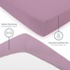 Blumtal® Baumwolle Spannbettlaken 135x190 cm Basics Jersey - Bettlaken 135x190 cm - Oeko-TEX zertifiziertes Spannbetttuch 135x190 cm - Matratzenbezug 135x190 cm - Bettbezug - Leintuch - Dusty Orchid Bild 4