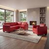 Modular Sofa-System Couch-Garnitur Lyon 4-1, Kunstleder ~ rot Bild 1