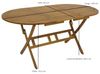Klapptisch BENITA 85x160 cm oval, Akazie geölt Bild 3