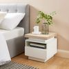 BAÏTA Nachttisch Cosmos mit LED, weiß, lackiert, Eichenoptik Bild 3
