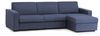 Talamo Italia - Chelsea-Einzelbett, Bettkasten mit Stoffbezug, 100 % Made in Italy, Öffnung vorne, geeignet für Matratzen 90x190 cm, Blau Bild 3