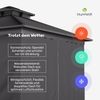 Blumfeldt Pavillon 3x3, Gartenpavillon Wasserdicht Stabil, Aluminiumrahmen & Verzinktes Stahldach, Inkl. Vorhänge & Moskitonetz, UV-Schutz, Wetterfest, Schwarz Bild 5