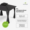 Blumfeldt Pavillon 3x3, Gartenpavillon Wasserdicht Stabil, Aluminiumrahmen & Verzinktes Stahldach, Inkl. Vorhänge & Moskitonetz, UV-Schutz, Wetterfest, Schwarz Bild 2