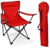 Anglersessel Campingstuhl Anglerstuhl Getränkehalter und Tasche Rot Bild 3