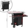 BBQ-Toro Grillablagetisch Grillwagen 100 x 73 x 91 cm, Schwarz, Grilltisch, Beistelltisch Bild 2