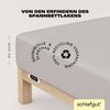 Schlafgut 'Easy' Spannbettlaken, MADE IN GREEN by OEKO-TEX®, Gummizug: rundum, Jersey Elasthan, Grey Light, S 90x190cm - 100x220cm Bild 3