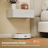 HOMCOM Nachttisch mit Schublade (schwebender Nachtschrank, 2-St, Nachtkästchen Wandmontage), für Schlafzimmer Wohnzimmer, 40 x 30 x 14 cm, Weiß Bild 4