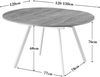 B&D home Esstisch LIV, Rund, ausziehbar, 120-150cm, Beton Bild 3