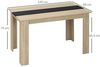 HOMCOM Rechteckiger Esstisch für 4 bis 6 Personen, Küchentisch, 120 x 69 x 75 cm, moderner Stil, dreieckige Beine, Stabiler, Eiche und Schwarz Bild 3
