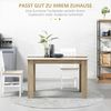HOMCOM Rechteckiger Esstisch für 4 bis 6 Personen, Küchentisch, 120 x 69 x 75 cm, moderner Stil, dreieckige Beine, Stabiler, Eiche und Schwarz Bild 4