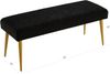 Ball & Cast gepolstert schwarz Eingang Bank für Schlafzimmer, Ende des Bettes Bank Ottoman Hocker mit gepolstertem Sitz & Metallbeine, schwarz Bild 3