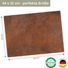 Tischsetmacher Platzset Tischset, Platzset abwaschbar - Stahlplatte Rost Optik, (aus erstklassigem Vinyl, 4-St, 44 x 32 cm / rot-braun), Made in Germany Bild 2