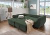 Polsterecke >Allin< Schlaffunktion, moosgrün / silber, Cord - 250x66x190cm (BxHxT) Bild 2