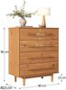 IDIMEX Kommode TECCA, Schubladenschrank mit 4 Schubladen aus Massivholz Eiche Finish Bild 3