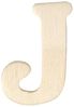Holz-Buchstaben, 4 cm, J Bild 1