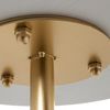 DRW Runder Beistelltisch aus Marmor und Metall in Weiß und Gold, 35x60 cm, 35x60 cm Bild 2