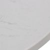 DRW Runder Beistelltisch aus Marmor und Metall in Weiß und Gold, 35x60 cm, 35x60 cm Bild 3