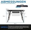 24Move Klapptisch Tisch für Camping und Garten,Klapptisch aus Aluminium (bis 30kg schwarz, inkl. Tasche), Tischplatte faltbar, Aluminiumrahmen höhenverstellbar Bild 2