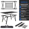 24Move Klapptisch Tisch für Camping und Garten,Klapptisch aus Aluminium (bis 30kg schwarz, inkl. Tasche), Tischplatte faltbar, Aluminiumrahmen höhenverstellbar Bild 3