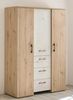 Drehtürenschrank >Micha< in asteiche / artisan weiss - 127x186x54 (BxHxT) Bild 2