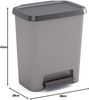 Curver Mülleimer KIS Compatta Tret-Mülleimer 25L – Grau/Schwarz für Küche & Büro Bild 3