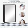 Kleankin Spiegelschrank Badspiegelschrank mit 3 Schichten (Hängeschrank, 1-St, Wandschrank für Badezimmer) Edelstahl, Schwarz, 40 x 15 x 60 cm Bild 4