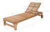 AXI Rama Gartenliege aus Teak Holz mit Kissen Sonnenliege aus Teakholz mit verstellbarer Rücklehne - 4 Positionen | beige | Holz | 200 cm Bild 3