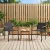 vidaXL Gartenstühle 2 pcs Schwarz und Anthrazit 53,5 x 59 x 77 cm 42025099 Bild 2
