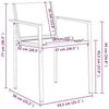 vidaXL Gartenstühle 2 pcs Schwarz und Anthrazit 53,5 x 59 x 77 cm 42025099 Bild 3