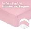 Julius Zöllner Jersey Spannbettlaken für Wiegen 90x40 cm und Stubenwagen, 100% Jersey-Baumwolle, Oeko-TEX Standard 100 Zertifiziert, Gr. 90x40 cm, 2er Pack, rosa Bild 5