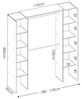 Vente-unique - DORIAN Wardrobe and walk-in wardrobe Holz, Platte Grau - B 141 cm x H 205 cm x L 164 cm234 cm Bild 3