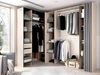 Vente-unique - DORIAN Wardrobe and walk-in wardrobe Holz, Platte Grau - B 141 cm x H 205 cm x L 164 cm234 cm Bild 2