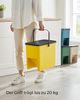 Songmics Mülleimer Küche, 4er Set Abfalleimer, Mülleimer stapelbar, je 20 L, Mülltrennsystem, Klappdeckel, mit Aufklebern, Aufbewahrungsbox Bild 5
