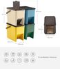 Songmics Mülleimer Küche, 4er Set Abfalleimer, Mülleimer stapelbar, je 20 L, Mülltrennsystem, Klappdeckel, mit Aufklebern, Aufbewahrungsbox Bild 3