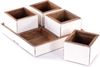 Kisten-Set Cubo 5-tlg. Massivholz 06 weiß-landhaus Bild 3