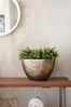 VIVANNO Pflanzschale Fiberglas CHANTANT Schale - Solisgold Mit Muster (1 St), 37x18x21 cm Bild 2