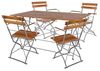 Biergarten Set Klapptisch + 4 Klappstühle Armlehne Akazie 120x70cm Bild 2