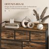 HOMCOM Kommode mit 7 Faltbaren Schubladen aus Stoff, Griff und Regal (Aufbewahrungsschrank, 1 St, Sideboard), für Schlafzimmer, Wohnzimmer, Rustikal-Braun Bild 5