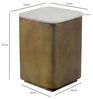 Beistelltisch Metall mit weißer Marmor Tischplatte 33cm quadratisch - Moderner Anstelltisch - Design Sofatisch - Loungetisch Couchtisch - Edler Wohnzimmertisch Handmade Bild 3