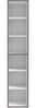 FORTE Keflavik Regal, Holzwerkstoff, Weiß/Grau/Braun, 44,8 x 226,5 x 41,5 cm Bild 3